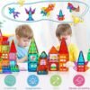 Bloques de Construcción Magnéticos 104 Piezas Juguetes Educativos para Niños de 3+