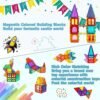 Bloques de Construcción Magnéticos 104 Piezas Juguetes Educativos para Niños de 3+