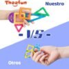 Theefun 136 Piezas Bloques de Construcción Magnéticos, Juguetes de Construcciones Magneticas Juguetes para Niños y Niñas 3 4 5 6 7 8 Años Creatividad y Educación Regalo