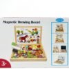 COOLJOY Puzzles de Madera Magnético, Puzzles Rompecabezas Magnéticos de Madera, Tablero de Dibujo de Doble Cara Juguete Educativo para Niños Niñas Mayores de 3 Años con Funda de Tiza 100 PCS
