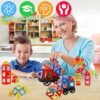 AOUVT 56 Pcs Bloques Construccion Niños Construcciones, Juego de Juguetes Magnéticos para Niños, Divertido Juguete de Construcción Educativo, Opción Niños y Niñas de 3 a 8 Años