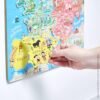 Janod - Puzle Mapa de Europa Magnético de Madera - 40 Piezas Imantadas - 45 X 45 Cm - Versión En Español - Juego Educativo A partir de 7 Años, J05474