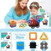 AOUVT 56 Pcs Bloques Construccion Niños Construcciones, Juego de Juguetes Magnéticos para Niños, Divertido Juguete de Construcción Educativo, Opción Niños y Niñas de 3 a 8 Años