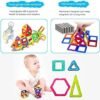 LIVEHITOP Bloques de Construcción Magnéticos 109 Piezas Set, Magnéticas Juegos de Construcción Educativos Creativos DIY Juguetes Regalo día del niño pour Niños y Niñas con Rueda de Fortuna