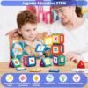 Theefun 136 Piezas Bloques de Construcción Magnéticos, Juguetes de Construcciones Magneticas Juguetes para Niños y Niñas 3 4 5 6 7 8 Años Creatividad y Educación Regalo
