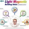 BINZKBB Bloques de construcciones magneticas 3D para niños - 52 Piezas Brillantes Juguetes educativos magneticas niños - Montessori Ideal creativos Regalos para niños y niñas de 3 4 5 6 7 Años