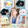 Jojoin 110 pcs Puzzles de Madera, Juguete Educativo con Pizarra Magnética para Dibujo de Doble Cara, Rompecabezas para NIños de 3 4 5 Años (Animales en Bosque)