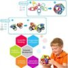 LIVEHITOP Bloques de Construcción Magnéticos 109 Piezas Set, Magnéticas Juegos de Construcción Educativos Creativos DIY Juguetes Regalo día del niño pour Niños y Niñas con Rueda de Fortuna