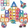 Theefun 136 Piezas Bloques de Construcción Magnéticos, Juguetes de Construcciones Magneticas Juguetes para Niños y Niñas 3 4 5 6 7 8 Años Creatividad y Educación Regalo