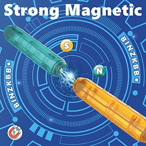 BINZKBB Bloques de construcciones magneticas 3D para niños - 52 Piezas Brillantes Juguetes educativos magneticas niños - Montessori Ideal creativos Regalos para niños y niñas de 3 4 5 6 7 Años