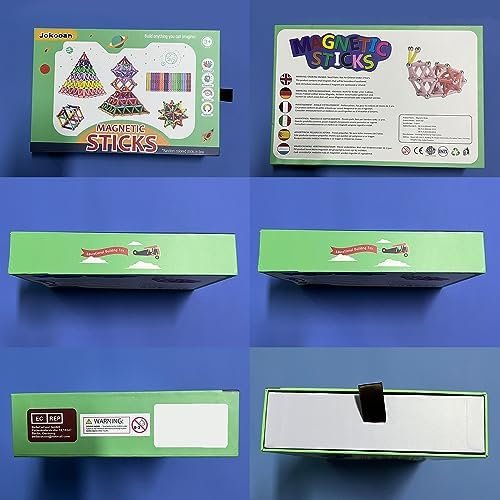 Jokooan Construcciones Magneticas Niños 144 Piezas, Set di Bastones Magnéticas Bloques Magneticos Juego Educativo para niños (Color Aleatorio)