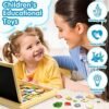Jojoin 110 pcs Puzzles de Madera, Juguete Educativo con Pizarra Magnética para Dibujo de Doble Cara, Rompecabezas para NIños de 3 4 5 Años (Animales en Bosque)