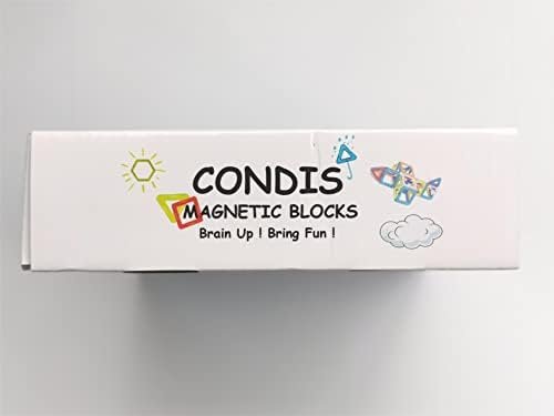 CONDIS 62 Piezas Bloques de Construcción Magnéticos, Juguetes Niños de 3 4 5 6 7 8 Años Juegos Educativos Viaje Juego de Imanes Montessori Regalos