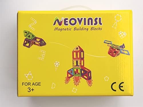 NEOVINSL 100Piezas Bloques de Construcción Magnéticos para Niños, Juegos de Viaje Imanes Regalos Cumpleaños Juguetes Educativos de 3 4 5 6 7 8 Años Infantil