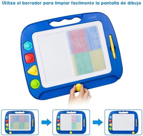 SGILE Pizarra Magnética Infantil, 42x32cm Grande Magnético Pintura de la Escritura Doodle Sketch Pad, Juguetes para Niños Infantiles