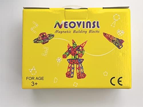 NEOVINSL 100Piezas Bloques de Construcción Magnéticos para Niños, Juegos de Viaje Imanes Regalos Cumpleaños Juguetes Educativos de 3 4 5 6 7 8 Años Infantil