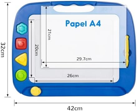 SGILE Pizarra Magnética Infantil, 42x32cm Grande Magnético Pintura de la Escritura Doodle Sketch Pad, Juguetes para Niños Infantiles