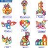 CONDIS 62 Piezas Bloques de Construcción Magnéticos, Juguetes Niños de 3 4 5 6 7 8 Años Juegos Educativos Viaje Juego de Imanes Montessori Regalos