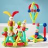 Juego de Bolas y Barras MagnéTicas, Juego De 52 Barras MagnéTicas para ConstruccióN, Bloques MagnéTicos de Bricolaje, Juegos de ConstruccióN con Barras MagnéTicas para NiñOs Mayores de 3 AñOs