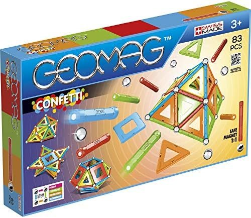 Geomag- Confetti Juego de construcción magnética, Multicolor, a partir de 3 años, 83 Piezas (356)
