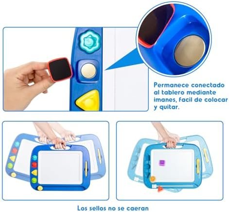 SGILE Pizarra Magnética Infantil, 42x32cm Grande Magnético Pintura de la Escritura Doodle Sketch Pad, Juguetes para Niños Infantiles