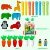 Juguetes Montessori 7 en 1 Juegos Educativos Magneticos de Madera Conocer Animales para Apilar y Encajar Juguetes Puzzles Regalos de Cumpleaños Navidad de Niños de 1 2 3 4 5 Años