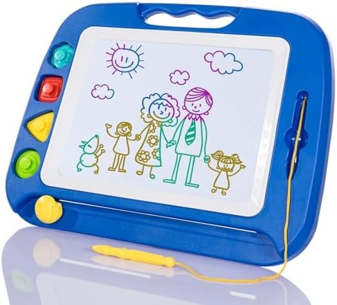 SGILE Pizarra Magnética Infantil, 42x32cm Grande Magnético Pintura de la Escritura Doodle Sketch Pad, Juguetes para Niños Infantiles