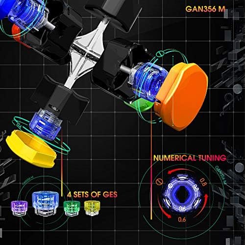 GAN 356 M con GES Extra, 3x3 Cubo Mágico Speed Puzzle de Gans Magnético Cube Juguete Rompecabezas Regalo (Standard)