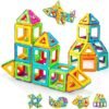 CONDIS 62 Piezas Bloques de Construcción Magnéticos, Juguetes Niños de 3 4 5 6 7 8 Años Juegos Educativos Viaje Juego de Imanes Montessori Regalos