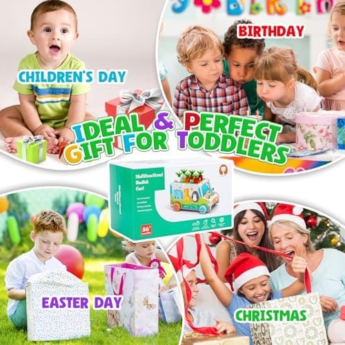 Juguetes Montessori 7 en 1 Juegos Educativos Magneticos de Madera Conocer Animales para Apilar y Encajar Juguetes Puzzles Regalos de Cumpleaños Navidad de Niños de 1 2 3 4 5 Años