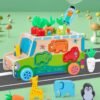 Juguetes Montessori 7 en 1 Juegos Educativos Magneticos de Madera Conocer Animales para Apilar y Encajar Juguetes Puzzles Regalos de Cumpleaños Navidad de Niños de 1 2 3 4 5 Años