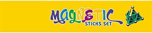 Jvchengxi 144 Piezas Construcciones Magneticas Niños, Bloques de Construcción Magnéticos Palos, Montessori Juguetes de Construccion Apilables, Juguetes Educativos Regalos Set para Adultos y Niños