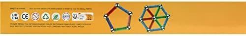 Jvchengxi 320 Piezas Construcciones Magneticas Niños, Bloques de Construcción Magnéticos Palos, Montessori Juguetes de Construccion Apilables, Juguetes Educativos Regalos Set para Adultos y Niños