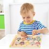 Joyreal Laberinto Magnético de Colores y Números - Motricidad Fina Juguetes Niños 3 4 5 Años Magnético de Madera Juegos Educativos Juego de Combinación de Colores