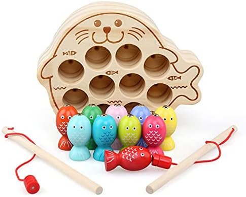 LEADSTAR Juguetes Niños 2 Años,Juguetes Montessori 2 Años,Juguetes de Madera,Juego de Pescar para Niños,Juegos Magneticos para Niños, Juegos Educativos Niños para 2 3 4 5 Años