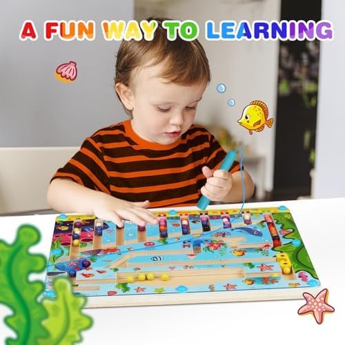 Juguetes Niños 3 Años, Laberinto Magnetico, Juegos Educativos Niños 4 Años, Juguetes de Colores, Juegos Montessori para Niños 2 Años 3 Años, Regalos Cumpleaños Pascua Navidad Niños Niña 3 4 5 6 Años