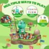 Juegos Magnéticos de Pesca 4 en 1, Juguetes Montessori con Juego de Equilibrio y Números de Aprendizaje,Juegos Educativos con 21 Peces 2 Cañas de Pescar 10 Tarjetas de Doble Cara de 3 años