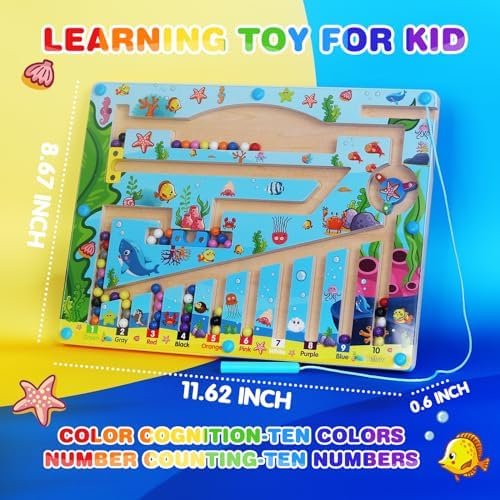 Juguetes Niños 3 Años, Laberinto Magnetico, Juegos Educativos Niños 4 Años, Juguetes de Colores, Juegos Montessori para Niños 2 Años 3 Años, Regalos Cumpleaños Pascua Navidad Niños Niña 3 4 5 6 Años