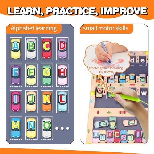 Tenuiskft Laberinto Magnetico Montessori Juguetes Niños 3 4 5 Años,Juegos Educativos para Aprender el Alfabeto, Juegos de Motricidad Fina para Aprender el Alfabeto, Regalo para Niños