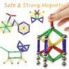 Jvchengxi 144 Piezas Construcciones Magneticas Niños, Bloques de Construcción Magnéticos Palos, Montessori Juguetes de Construccion Apilables, Juguetes Educativos Regalos Set para Adultos y Niños