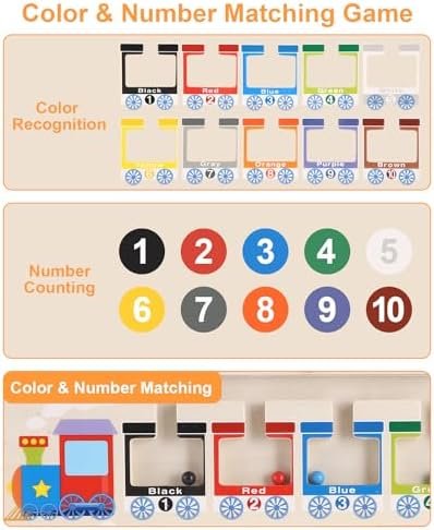 Kureny Juguetes Magnético de Madera, Juego Magnético Laberinto Montessori, Juguetes para Clasificar Colores,Motricidad Fina,Juegos Educativos,como Regalo para Niñas y Niños Mayores de 3 años