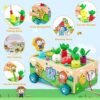 Juguetes Montessori Niños Niña 1 2 3 Años, Juguetes Magneticos de Madera con Juego de Pescar y Puzzles, Juegos Educativos Bebe 1 Año Cumpleaños Navidad Regalo
