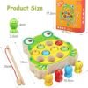 JoyPlus Juguetes Educativos Montessori, Juego de Pesca Magnético, Madera, Regalo Cumpleaños para Niños 2-5 Años (Rana)