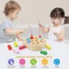 LEADSTAR Juguetes Niños 2 Años,Juguetes Montessori 2 Años,Juguetes de Madera,Juego de Pescar para Niños,Juegos Magneticos para Niños, Juegos Educativos Niños para 2 3 4 5 Años