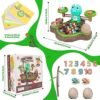 Juegos Magnéticos de Pesca 4 en 1, Juguetes Montessori con Juego de Equilibrio y Números de Aprendizaje,Juegos Educativos con 21 Peces 2 Cañas de Pescar 10 Tarjetas de Doble Cara de 3 años