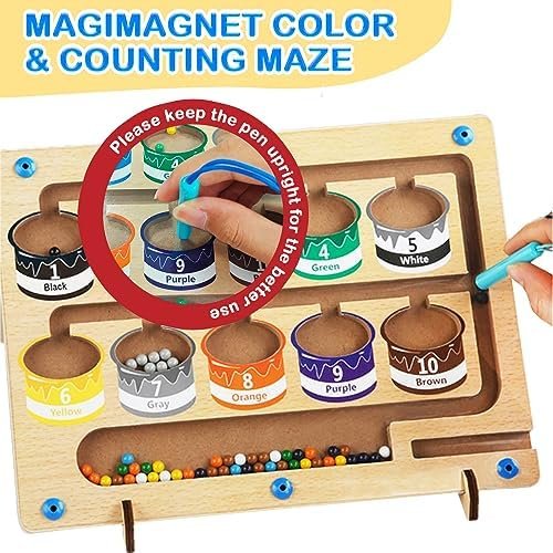 Madera Juego, Colores Clasificación Motricidad, Juegos Educativos, Motricidad Fina Juguetes, Educativos Montessori, Juguetesjuegos Educativos, Magnético Laberinto,Joyreal Juguetes Magnético