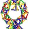 Jvchengxi 144 Piezas Construcciones Magneticas Niños, Bloques de Construcción Magnéticos Palos, Montessori Juguetes de Construccion Apilables, Juguetes Educativos Regalos Set para Adultos y Niños