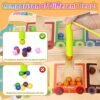Vindany Juguetes Magnético de Madera Juguetes Educativos Montessori Juego de Combinación de Colores & Clasificación Motricidad Fina Juguetes Niños 3 4 5 6 7 Años Juegos