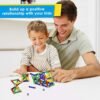 Jvchengxi 144 Piezas Construcciones Magneticas Niños, Bloques de Construcción Magnéticos Palos, Montessori Juguetes de Construccion Apilables, Juguetes Educativos Regalos Set para Adultos y Niños