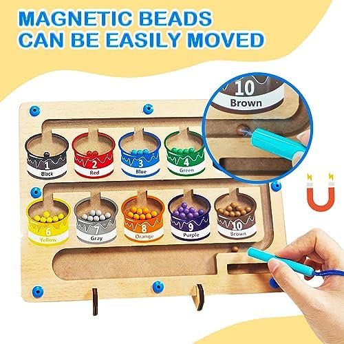Madera Juego, Colores Clasificación Motricidad, Juegos Educativos, Motricidad Fina Juguetes, Educativos Montessori, Juguetesjuegos Educativos, Magnético Laberinto,Joyreal Juguetes Magnético